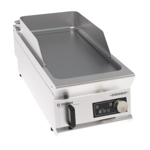 Fry-Top elettrico piastra liscia cromata spazzolata a controllo elettronico top con tecnologia EVENHEAT