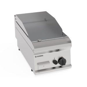 Fry-Top gas piastra liscia cromata spazzolata top