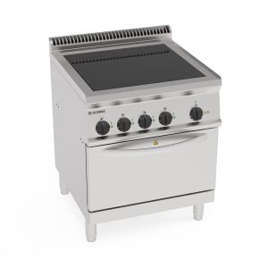 Cucina elettrica vetroceramica su forno elettrico convezione GN1/1 con 1 griglia