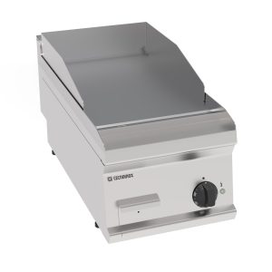 Fry-Top elettrico piastra liscia cromata spazzolata top