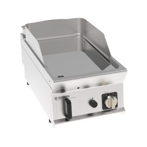 Fry-Top gas piastra liscia cromata top