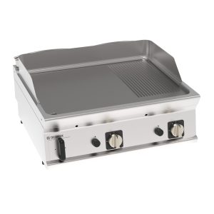 Fry-Top gas piastra 1/3 rigata top