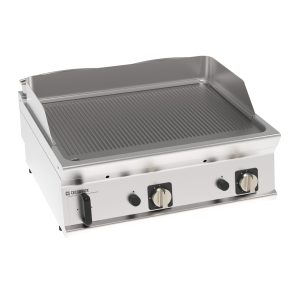 Fry-Top gas piastra rigata top