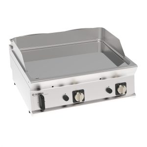 Fry-Top gas piastra liscia cromata top