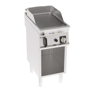 Fry-Top gas piastra rigata freestanding su vano aperto