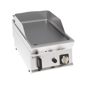 Fry-Top gas piastra liscia cromata spazzolata top