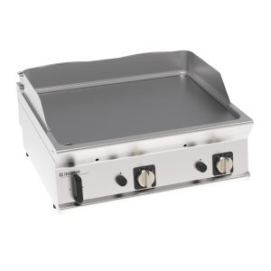 Fry-Top gas piastra liscia cromata spazzolata top