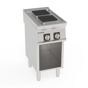 Piano cottura elettrico 2 piastre ermetiche quadre (22x22cm - 8.7x8.7in) freestanding su vano aperto – Tecnoinox