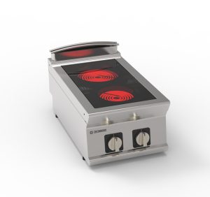 Piano cottura elettrico in vetroceramica 2 zone riscaldanti top – Tecnoinox