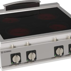 Piano cottura elettrico in vetroceramica 4 zone riscaldanti top – Tecnoinox