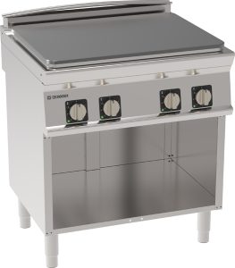 Piano cottura tutta piastra elettrico freestanding su vano aperto – Tecnoinox
