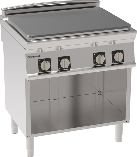 Piano cottura tutta piastra elettrico freestanding su vano aperto – Tecnoinox