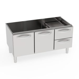 Vano neutro con 2 porte e 2 cassetti Tecno74 dim. 120×57.5x57h