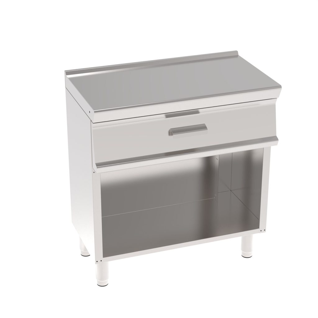 Piano neutro con cassetto su vano aperto Mosaico74 dim. cm 80x45x90h