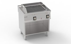 Griglia elettrica con acqua per cottura a contatto freestanding su vano aperto