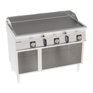 Fry-Top elettrico piastra liscia freestanding su vano aperto