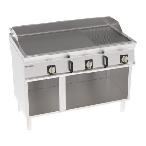 Fry-Top elettrico piastra 1/3 rigata freestanding su vano aperto