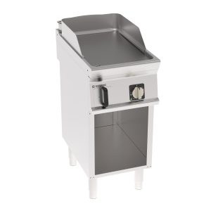 Fry-Top elettrico piastra liscia freestanding su vano aperto