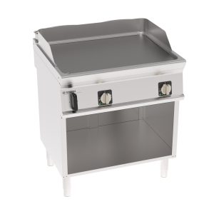 Fry-Top elettrico piastra liscia freestanding su vano aperto