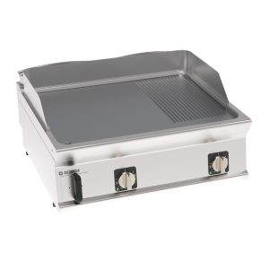 Fry-Top elettrico piastra 1/3 rigata cromata spazzolata top
