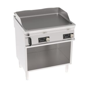 Fry-Top elettrico piastra liscia a controllo elettronico freestanding su vano aperto