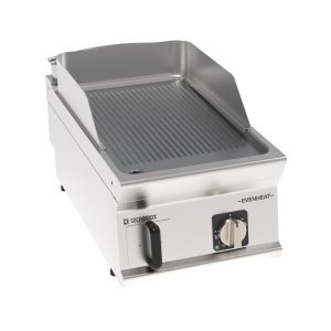Fry-Top elettrico piastra rigata cromata spazzolata top con tecnologia EVENHEAT