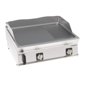 Fry-Top elettrico piastra 1/3 rigata cromata spazzolata top con tecnologia EVENHEAT