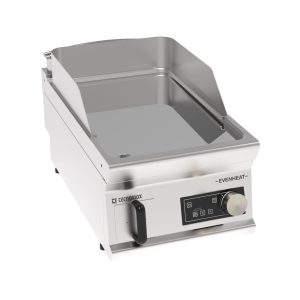 Fry-Top elettrico piastra liscia cromata a controllo elettronico top con tecnologia EVENHEAT