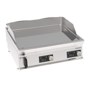 Fry-Top elettrico piastra liscia cromata a controllo elettronico top con tecnologia EVENHEAT