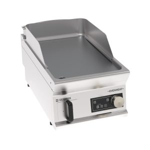 Fry-Top elettrico piastra liscia cromata spazzolata a controllo elettronico top con tecnologia EVENHEAT