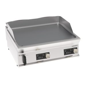 Fry-Top elettrico piastra liscia cromata spazzolata a controllo elettronico top con tecnologia EVENHEAT
