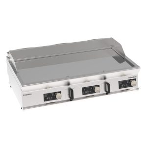Fry-Top elettrico piastra liscia cromata a controllo elettronico top con tecnologia EVENHEAT