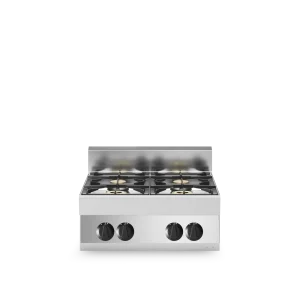 Inoxfun700 – Piano cottura a gas bacinelle smaltate, 4 fuochi, top, modulo 70 cm