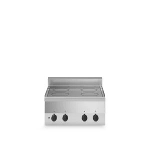 Inoxgastro 600 – Piano vetroceramica elettrico modulo 60 4 zone 8,6 kW top
