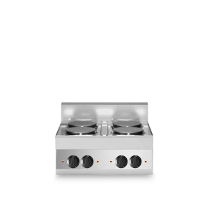 Inoxgastro 650 – Piano cottura elettrico modulo 70 4 piastre tonde 10,4 kW top