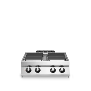 Inoxgastro 700 – Piano cottura elettrico, 4 piastre quadre, top, modulo 80 cm