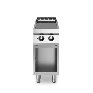 Inoxgastro 700 – Piano in vetroceramica, 2 zone, su vano aperto, modulo 40 cm
