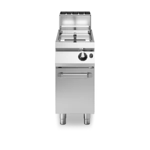 Inoxgastro 900 – Friggitrice a gas, 1 vasca da 22 litri, su vano con porta, modulo 40 cm