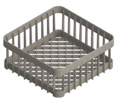 Cestello quadrato per bicchieri 35 × 35 cm Inox Gastroshop 207054