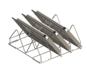 Cestello portateglie 4 scomparti Inox Gastroshop 640200