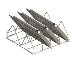 Cestello portateglie 4 scomparti Inox Gastroshop 640200