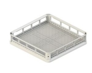 Cestello per bicchieri a maglia stretta 50 × 50 cm Inox Gastroshop 800201
