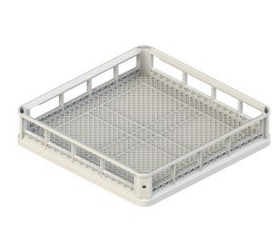 Cestello per bicchieri a maglia stretta 50 × 50 cm Inox Gastroshop 800201