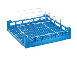 Cestello a lato aperto con inserto per 4 teglie Inox Gastroshop 800220K