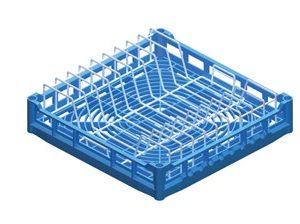 Cestello per 9 piatti pizza Ø38 cm Inox Gastroshop EV780074