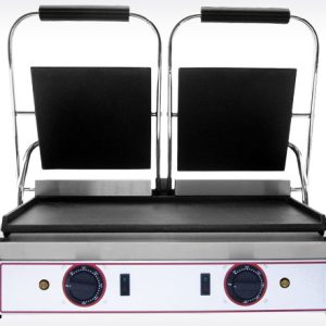 PIASTRA GRILL IN GHISA DOPPIA LISCIA SOPRA E SOTTO L2