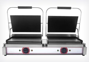 PIASTRA GRILL IN GHISA MEDIA DOPPIA LISCIA SOPRA E SOTTO LM2