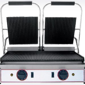 PIASTRA GRILL IN GHISA DOPPIA RIGATA SOPRA E SOTTO R2