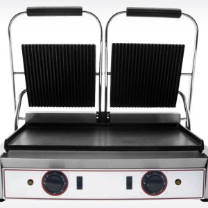 PIASTRA GRILL IN GHISA DOPPIA RIGATA SOPRA/LISCIA SOTTO RL2