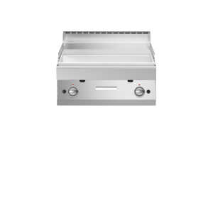 Inoxfun700 – Fry top gas, piastra liscia cromata lucida, top, modulo 70 cm